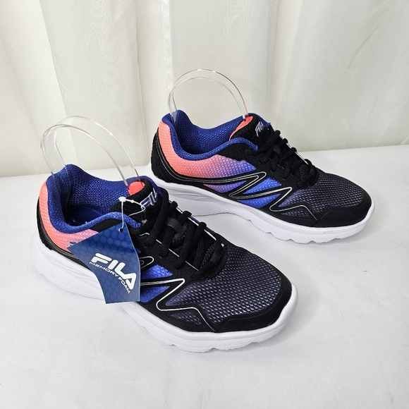 Fila Memory Panorama Athletic Sneakers Black Blue Coral Size 8 NWT - Picture 2 of 12